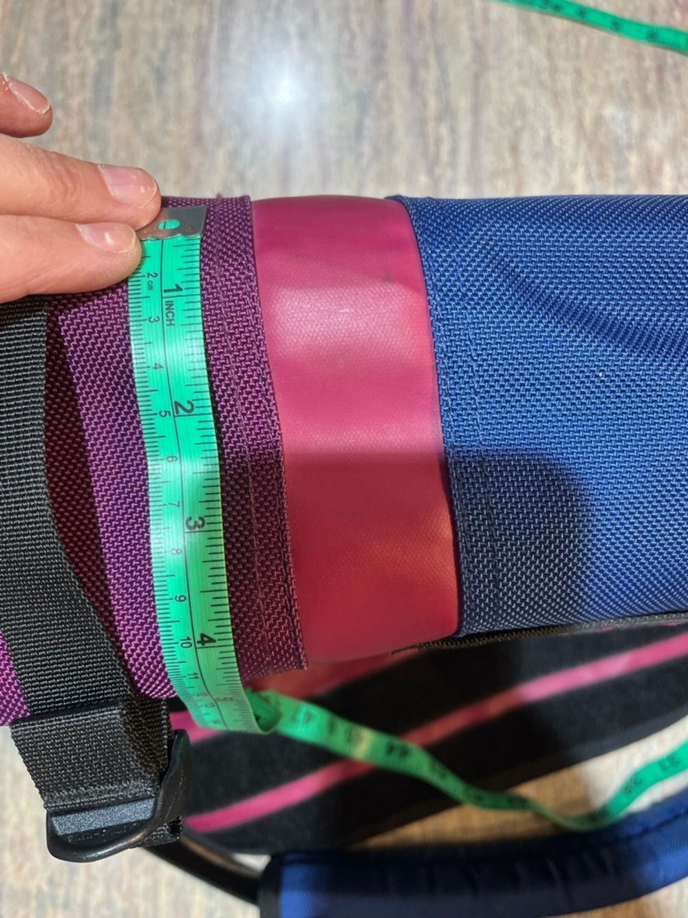 Timbuk2 Navy Blue and Plum Two-Tone Messenger Bag - Picture 10 of 11